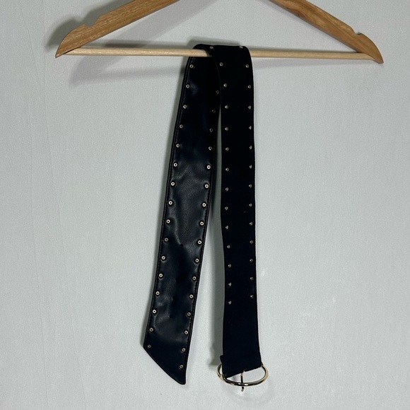 Linea Pelle Accessories - Linea Pelle Belle suede black belt - medium